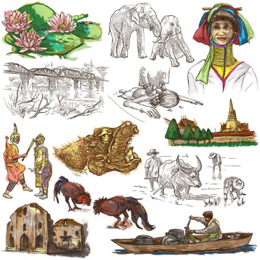 Tayland. Hayat resimleri. Freehands.