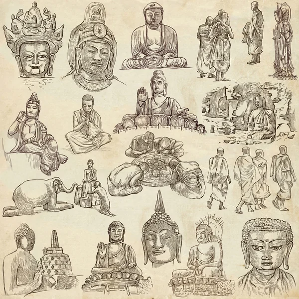Budismo - Boceto a mano alzada —  Fotos de Stock