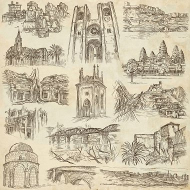 Architecture - Freehand sketching, pack clipart