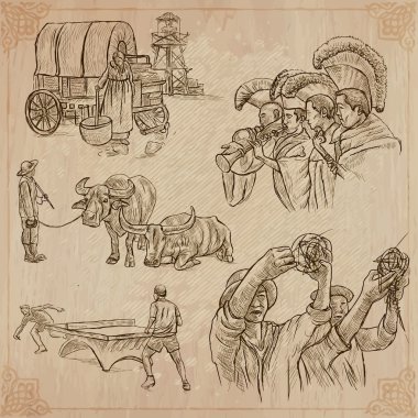 Yerliler dünya çapında. Vektör paketi.