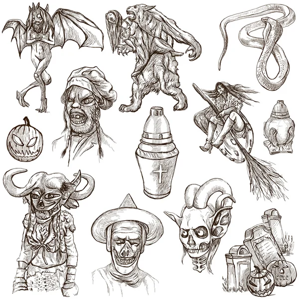 Halloween - An hand drawn pack — 스톡 사진