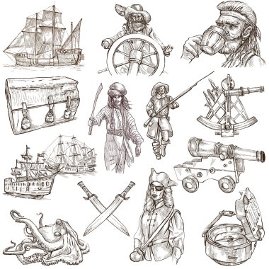 Korsanlar - eski kağıt no.3 ayarla.