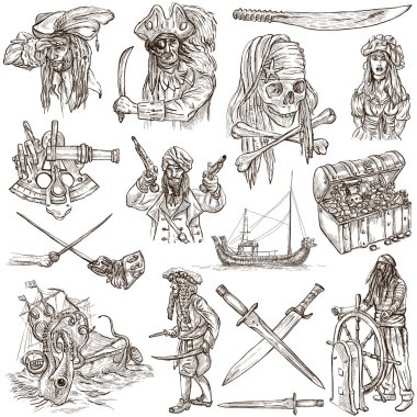 Korsanlar - eski kağıt no.4 ayarla.