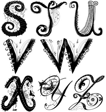 kıvırcık oynak alfabesi - S z