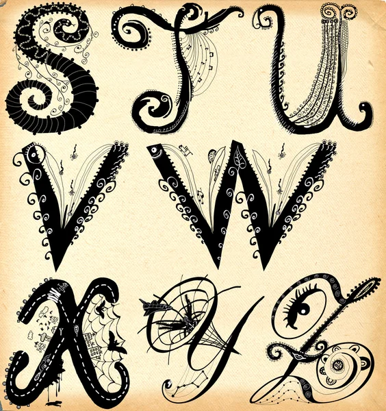 kıvırcık oynak alfabesi - S z