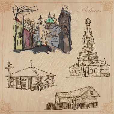 Belarus. Vektör paketi no.2 el çekilmiş