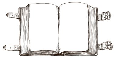 kitap - elle çizilmiş arka plan
