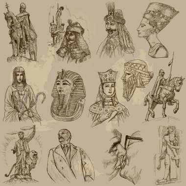 Cetveller - bir elle çizilmiş vektör paketi