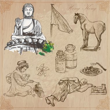 Hong Kong (vektör çizimler paketi no.3) - seyahat.