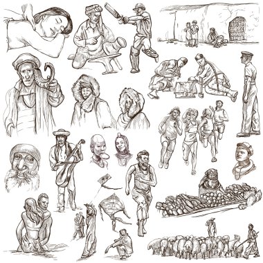 Yerliler - elle çizilmiş resimler