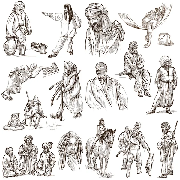 Natives - Hand drawn illustrations — Stock Photo, Image