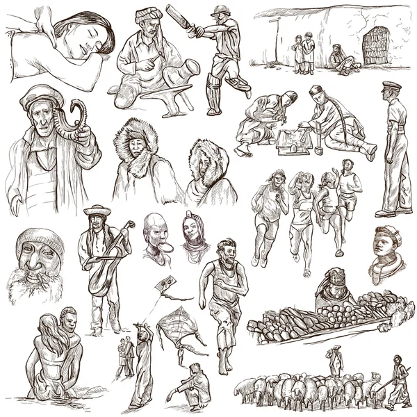 Natives - Hand drawn illustrations — Stock Photo, Image