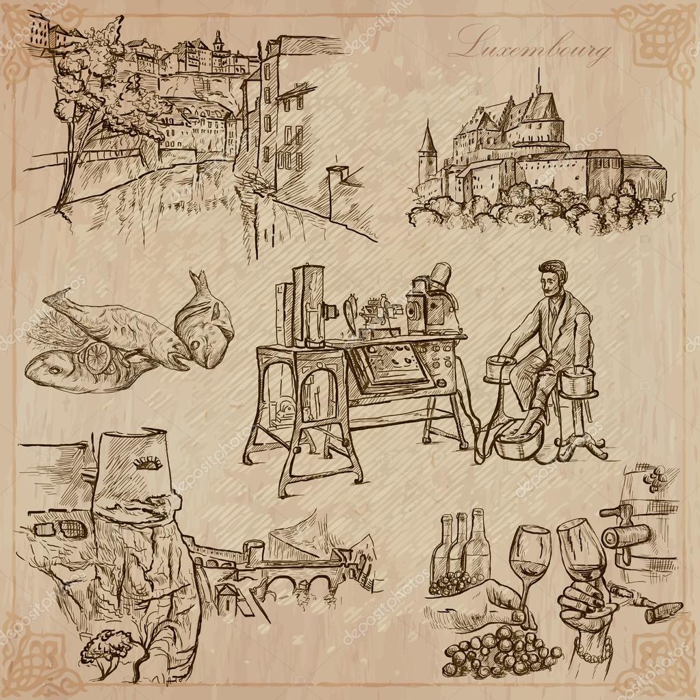 Люксембург рисунок 1 цветом фон