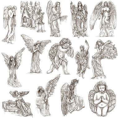 Angels - elle çizilmiş tam ölçekli çizimler, orijinal