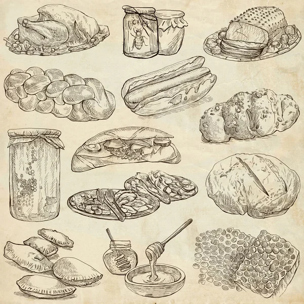 Food - hand drawn pack. Original sketches.