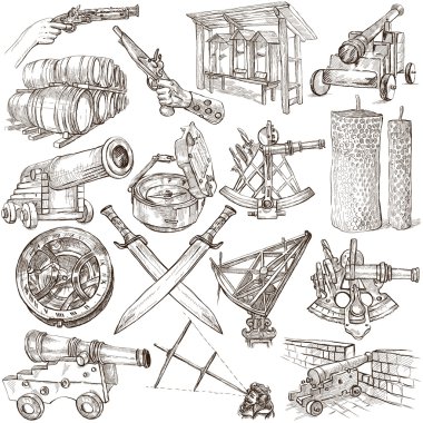 Nesneleri - el çizimleri, orijinal