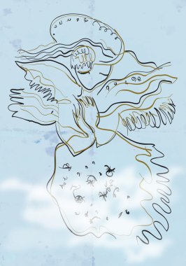Sanat, çizgi resimler - melek