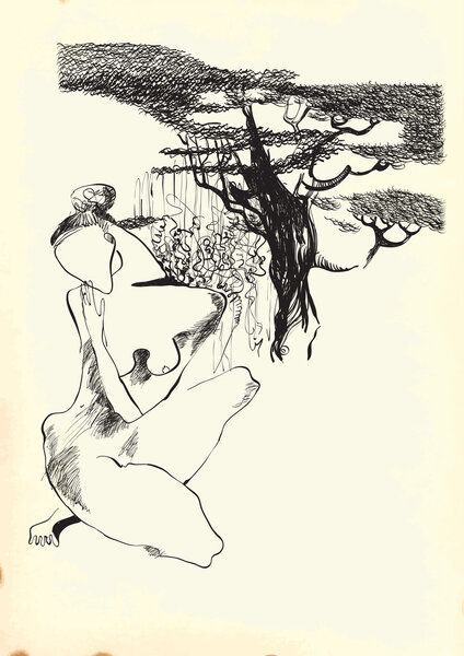 Art of Line Art - Naked woman