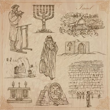 Israel - An hand drawn collection. Vector pack. clipart