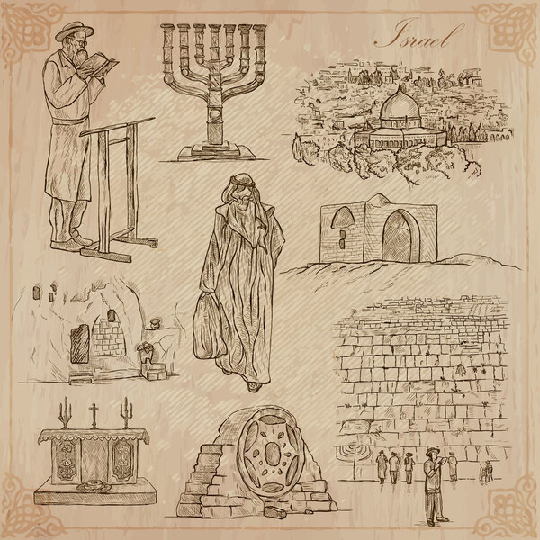 Israel - An hand drawn collection. Vector pack.