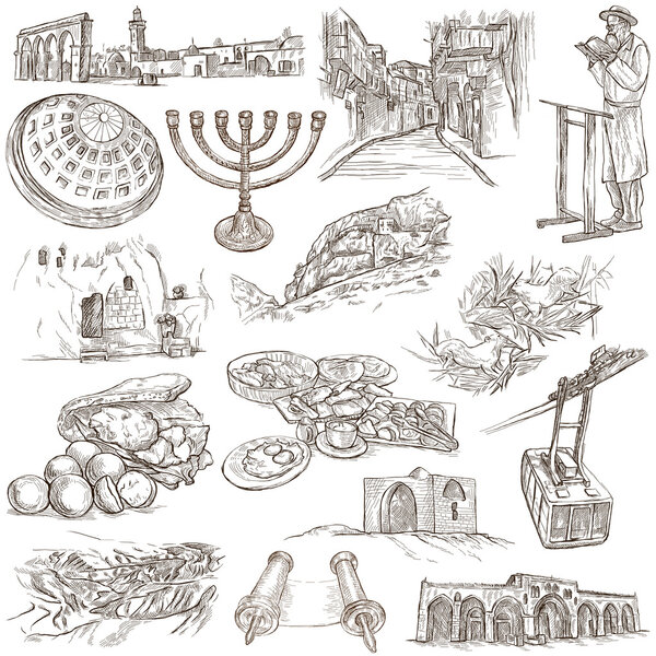 Israel - An hand drawn collection. Full sized freehands.