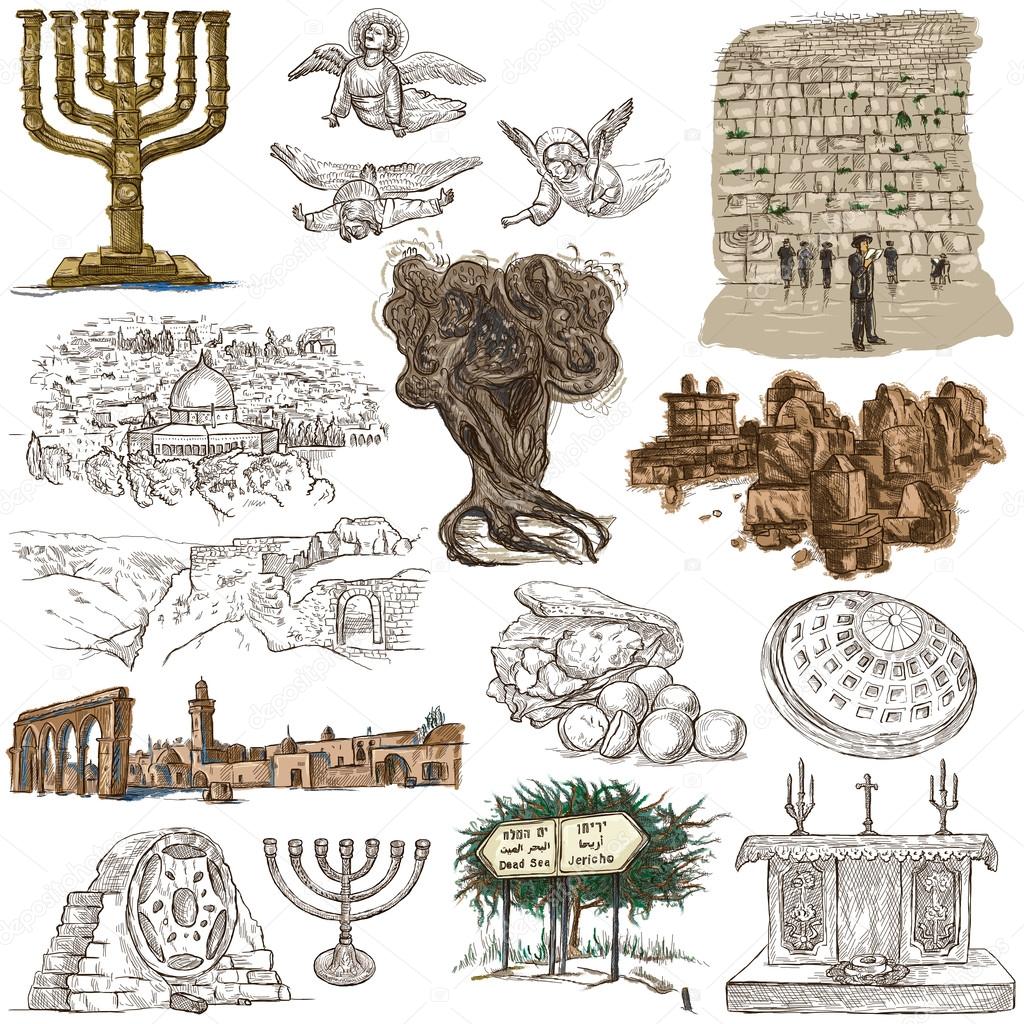 Israel - An hand drawn collection. Full sized freehands.