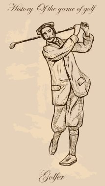 Vintage golf ve Golf - vektör serbest