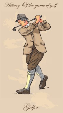 Vintage golf ve Golf - vektör serbest