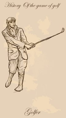 Vintage golf ve Golf - vektör serbest