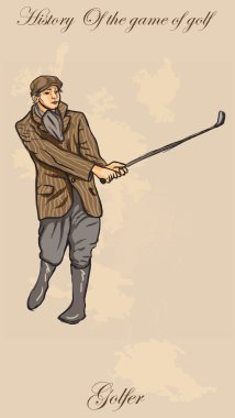 Vintage golf ve Golf - vektör serbest