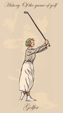 Vintage golf ve Golf - vektör serbest