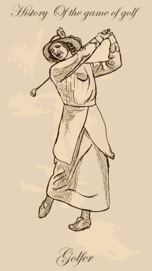 Vintage golf ve Golf - vektör serbest