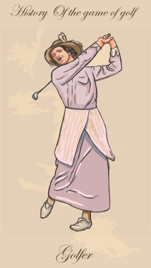 Vintage golf ve Golf - vektör serbest