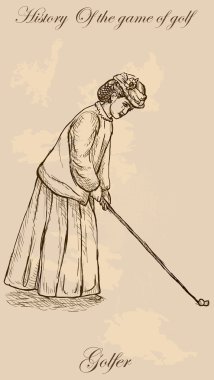 Vintage golf ve Golf - vektör serbest