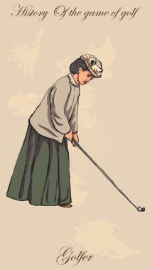 Vintage golf ve Golf - vektör serbest