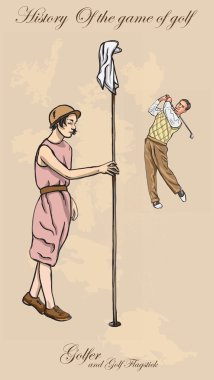 Vintage golf ve Golf - vektör serbest
