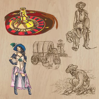 Wild West - Hand drawn vector pack clipart
