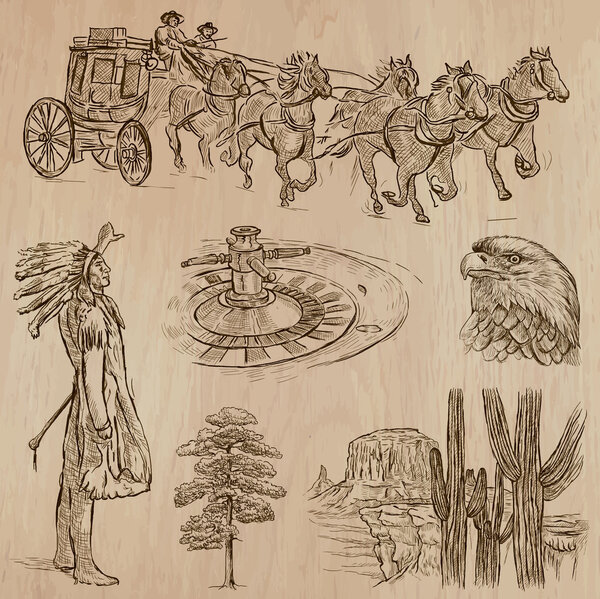 Wild West - Hand drawn vector pack