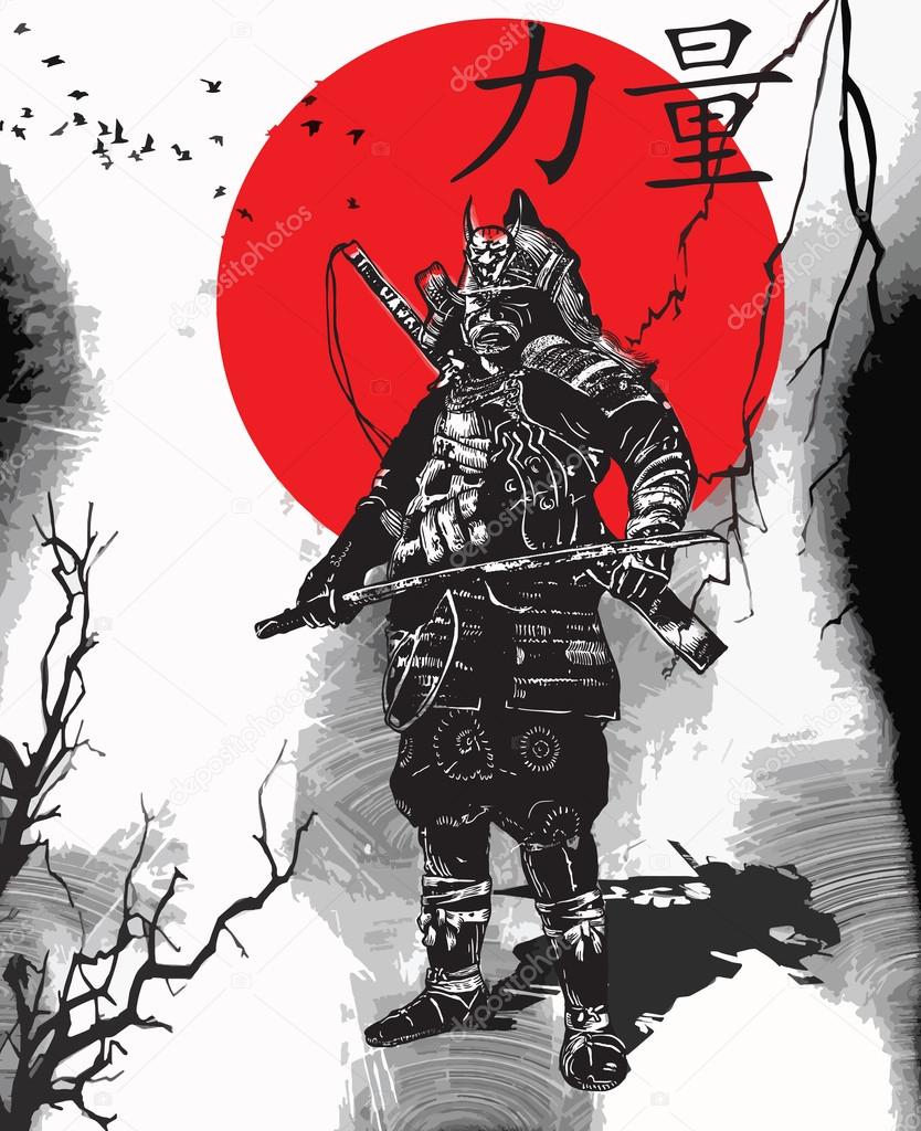 An hand drawn vector from Japan Culture - Samurai, Shogun