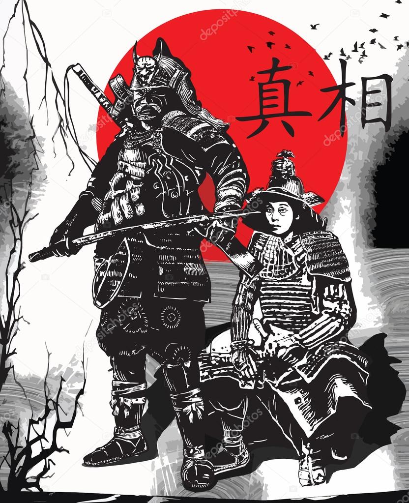 An hand drawn vector from Japan Culture - Samurais, Shoguns