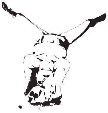 II - vektör çizim silahla yalancı kız