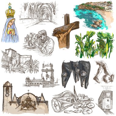 Portugal. Pictures of Life. Freehands. clipart