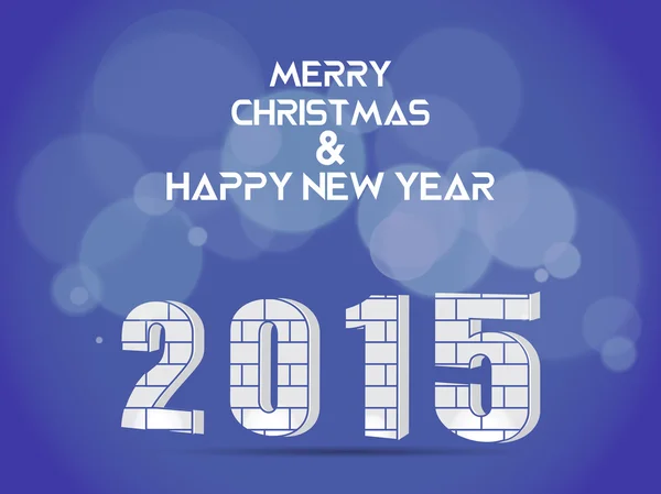Feliz Ano Novo 2015 conceito de celebração. Cartão de saudação criativo — Vetor de Stock