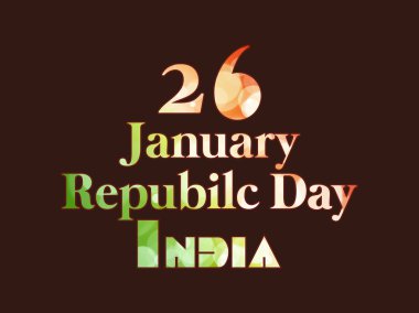 Ashoka tekerlek ile ulus üç renkli Hint Cumhuriyet Bayramı için dalgalar 