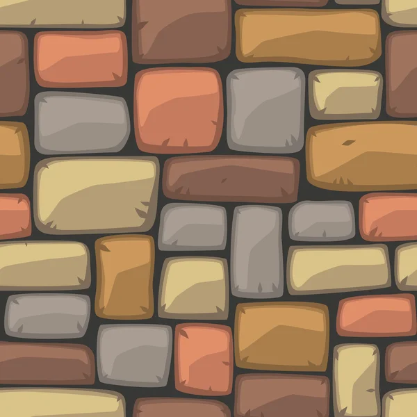 Textura de piedra de dibujos animados sin costuras. Ilustración vectorial . — Vector de stock