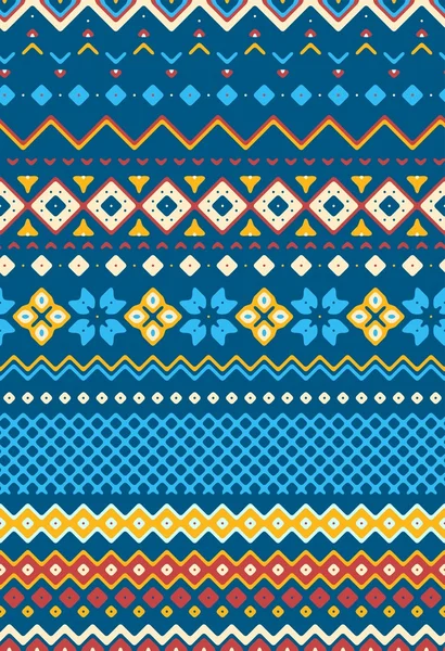 Hand drawn bright seamless pattern with folk ornament — Stockvector