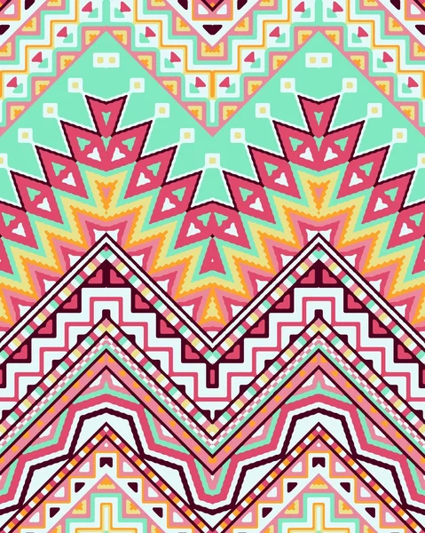 Seamless hand drawn stripes pattern with ethnic and tribal ornament — 스톡 벡터