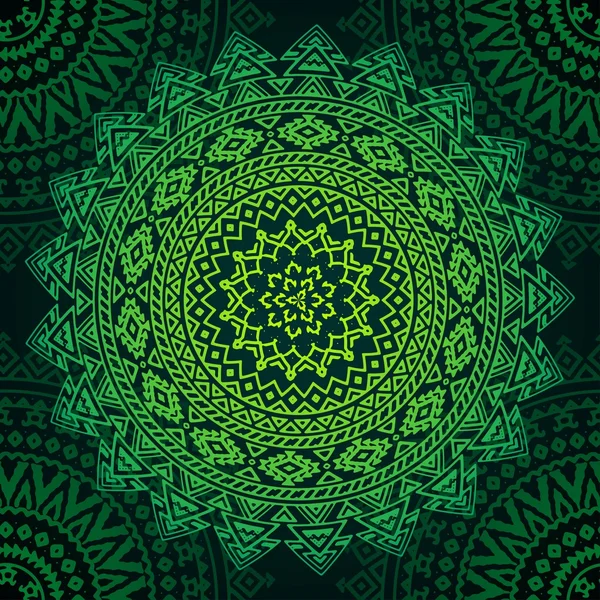 Modèle oriental sans couture, origine ethnique indienne avec ornement mandala. Illustration vectorielle . — Image vectorielle