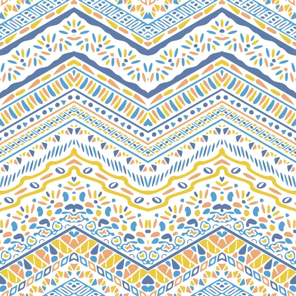 Patrón de Chevron de estilo africano vectorial con motivos tribales . — Archivo Imágenes Vectoriales