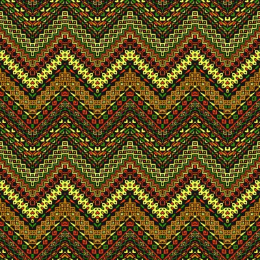 Vektör Afrika tarzı chevron desen kabile motifleri ile.